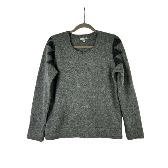 Toad & Co Women's Medium 100% Lambswool Crew Neck Sweater Gray - Picture 1 of 12